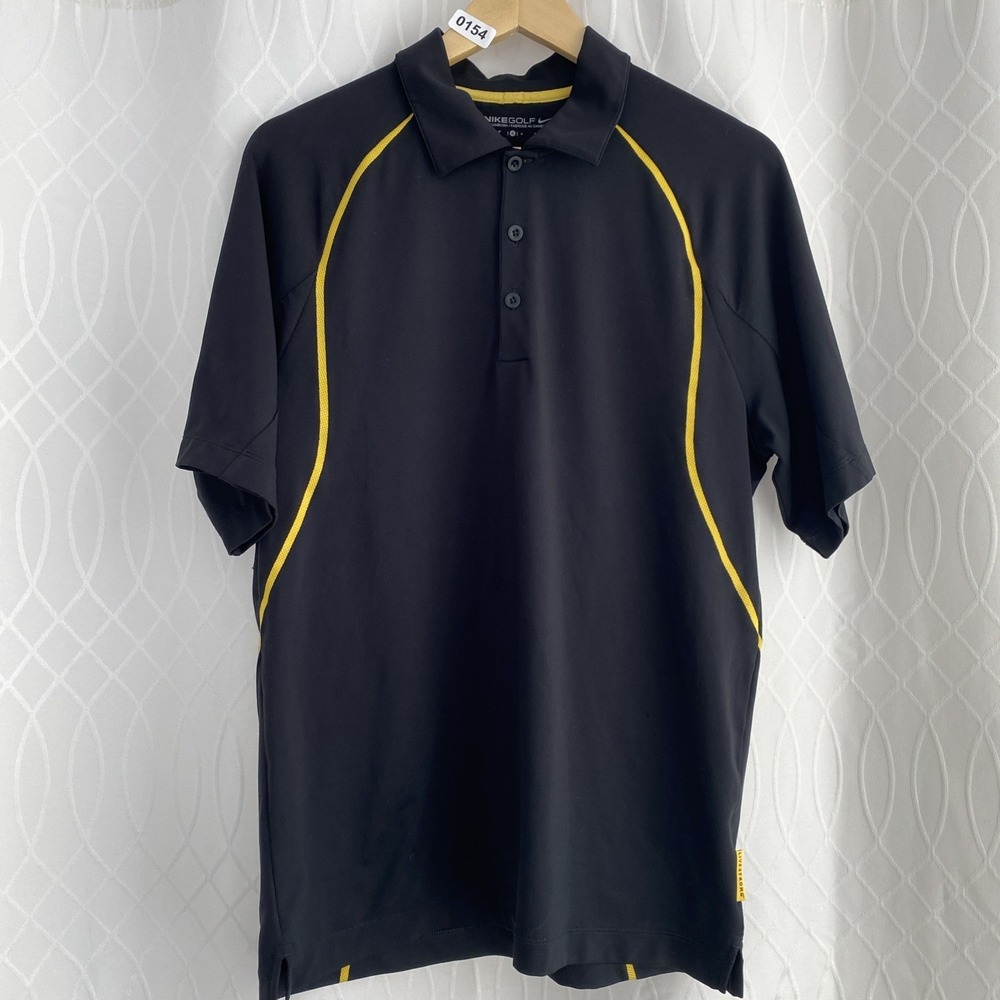 Nike Golf Live Strong Dri-fit Black And Yellow Men's Small